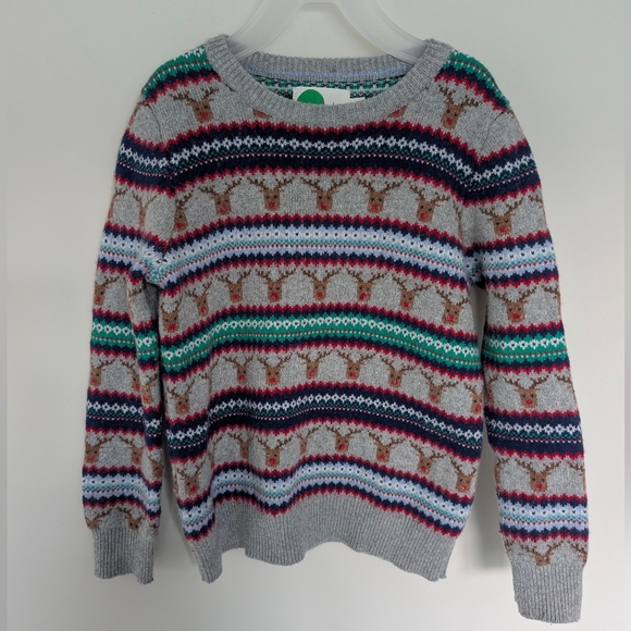 Mini Boden Other - Mini Boden 7/8 Y Sweater Fair Isle Reindeer Winter Christmas Knit Pullover